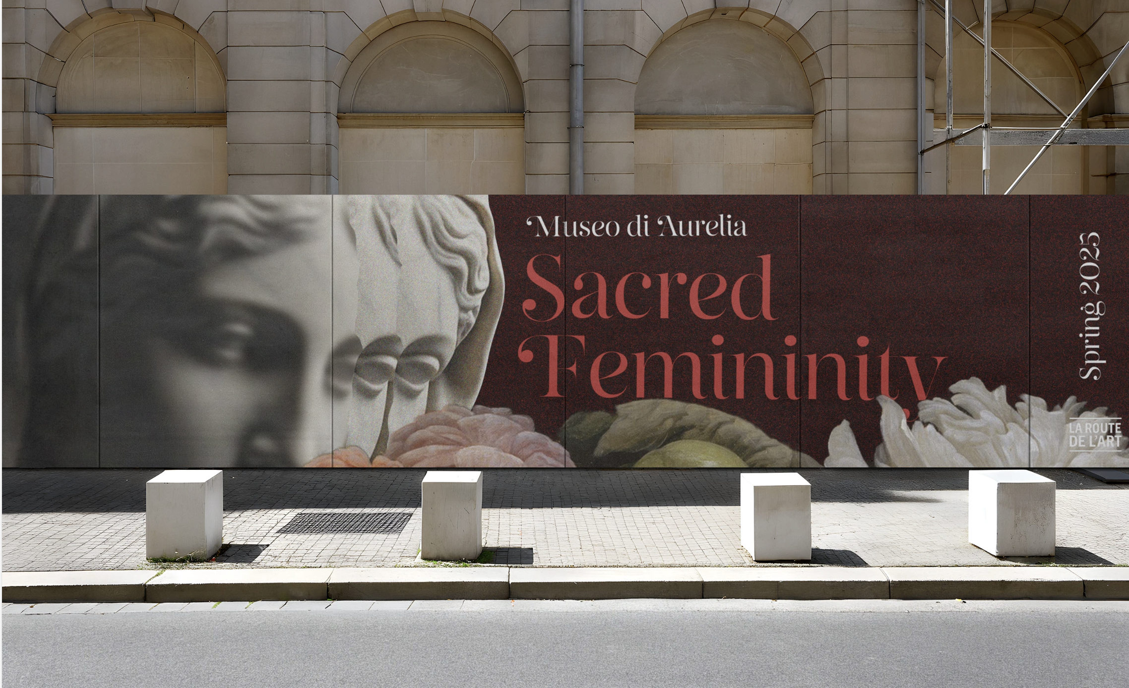 Sacred Femininity — Museo di Aurelia exhibition identity.